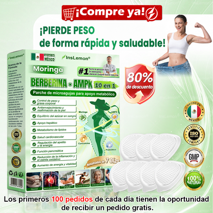 𝐈𝐧𝐬𝐋𝐞𝐦𝐨𝐧® 𝗠𝗼ringa × 𝗕𝗲𝗿𝗯𝗲𝗿𝗶𝗻𝗮 × 𝗔𝗠𝗣𝗞 Parche de Microagujas Nano | Soporte Metabólico 10 en 1🇲🇽(𝐒𝐨𝐥𝐨 𝐮𝐧𝐚 𝐯𝐞𝐳 𝐚𝐥 𝐝í𝐚, 𝐜𝐚𝐦𝐛𝐢𝐨𝐬 𝐯𝐢𝐬𝐢𝐛𝐥𝐞𝐬 𝐞𝐧 𝟕 𝐝í𝐚𝐬） ✅ 𝐏𝐚𝐫𝐚 𝐨𝐛𝐞𝐬𝐢𝐝𝐚𝐝, 🅟🅘🅔🅛 🅕🅛🅐́🅒🅘🅓🅐, 𝐝𝐢𝐚𝐛𝐞𝐭𝐞𝐬, 𝐚𝐩𝐧𝐞𝐚 𝐝𝐞𝐥 𝐬𝐮𝐞ñ𝐨, 𝐩𝐫𝐨𝐛𝐥𝐞𝐦𝐚𝐬 𝐚𝐫𝐭𝐢𝐜𝐮𝐥𝐚𝐫𝐞𝐬 𝐲 𝐦á𝐬🔥🔥🔥
